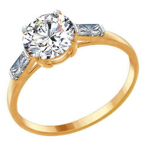 Кольцо женское SOKOLOV из серебра со Swarovski Zirconia 89010077 р.19 в Золла