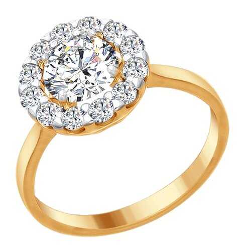 Кольцо женское SOKOLOV из серебра со Swarovski Zirconia 89010084 р.18 в Золла