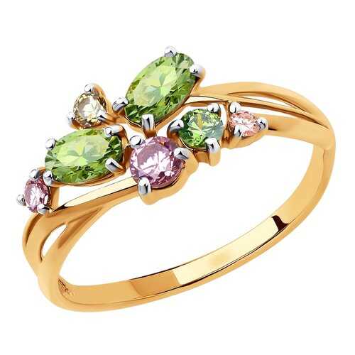 Кольцо женское SOKOLOV из золота с фианитами Swarovski 81010462 р.17.5 в Золла