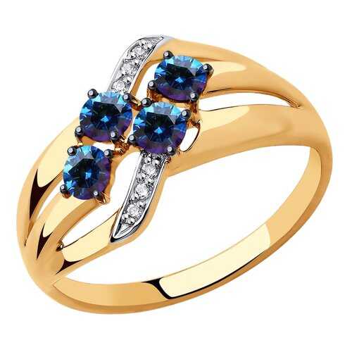 Кольцо женское SOKOLOV из золота с Swarovski Zirconia 81010450 р.18 в Золла
